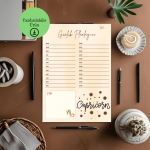 Oğlak Burcu (Capricorn) Günlük A4 Yazdırılabilir (Dijital) Planlayıcı 3