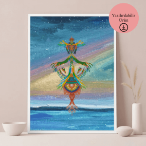 Ruhun Akışı A4 Yazdırılabilir (Dijital) Soyut Spiritüel Poster 1