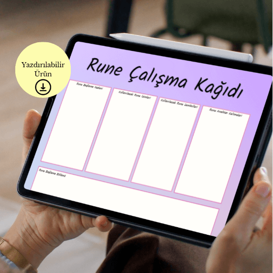 Rune Bağlama Çalışma Kağıdı - A4 Yazdırılabilir (Dijital) 3