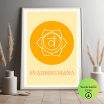 Sakral Çakra - Svadhisthana Poster - A4 Yazdırılabilir (Dijital) 1