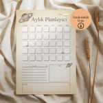 Satürn Temalı Aylık A4 Yazdırılabilir (Dijital) Planlayıcı 3