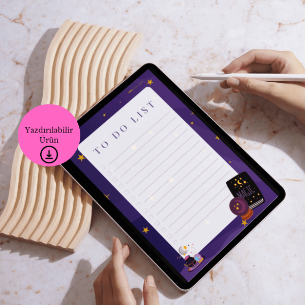 Sihir Temalı To Do List - A4 Yazdırılabilir (Dijital) 2