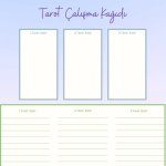Soft 3 Kart Tarot Çalışma Kağıdı - A4 Yazdırılabilir (Dijital) 3