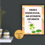 Sonunda Kendimi Buldum Ama Beğenmedim - Spiritüel Eğlenceli A4 Yazdırılabilir (Dijital) Poster 1