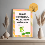 Sonunda Kendimi Buldum Ama Beğenmedim - Spiritüel Eğlenceli A4 Yazdırılabilir (Dijital) Poster 3