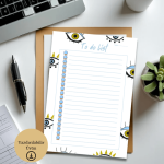 Spiritüel Gözlü To Do List - A4 Yazdırılabilir (Dijital) 3