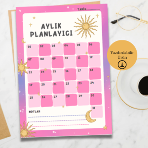 Spiritüel Temalı Aylık A4 Yazdırılabilir (Dijital) Planlayıcı 1