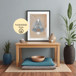 Sükunetin Sesi A4 Yazdırılabilir (Dijital) Soyut Spiritüel Poster 1