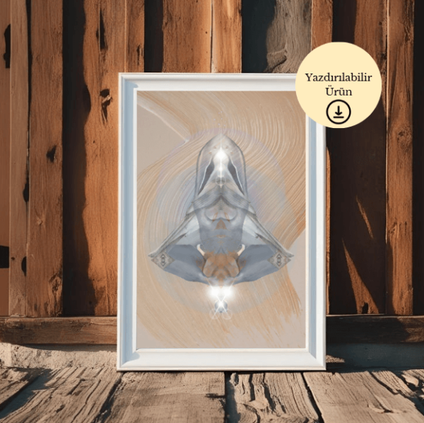 Sükunetin Sesi A4 Yazdırılabilir (Dijital) Soyut Spiritüel Poster 3
