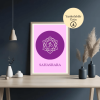 Taç Çakra – Sahasrara Poster – A4 Yazdırılabilir (Dijital)