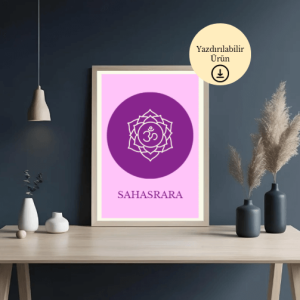 Taç Çakra - Sahasrara Poster - A4 Yazdırılabilir (Dijital) 1