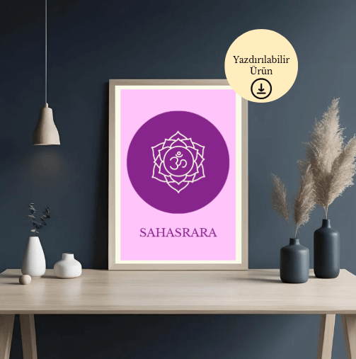 Taç Çakra - Sahasrara Poster - A4 Yazdırılabilir (Dijital) 1