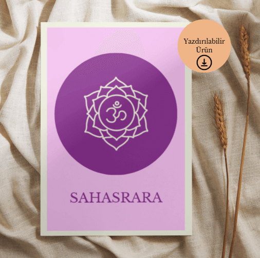 Taç Çakra - Sahasrara Poster - A4 Yazdırılabilir (Dijital) 2
