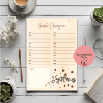 Yay Burcu (Sagittarius) Günlük A4 Yazdırılabilir (Dijital) Planlayıcı 3