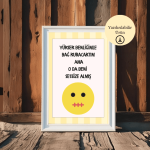 Yüksek Benliğimle Bağ Kuracaktım - Spiritüel Eğlenceli A4 Yazdırılabilir (Dijital) Poster 1