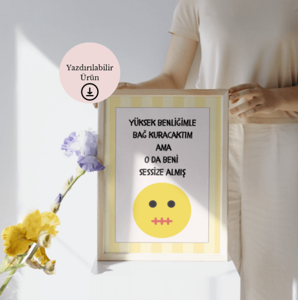 Yüksek Benliğimle Bağ Kuracaktım - Spiritüel Eğlenceli A4 Yazdırılabilir (Dijital) Poster 3