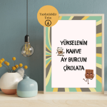 Yükselenim Kahve, Ay Burcum Çikolata - Spiritüel Eğlenceli A4 Yazdırılabilir (Dijital) Poster 3