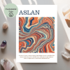 Aslan Burcu Cesaret ve Işıltı Temalı Poster – A4 Yazdırılabilir (Dijital)
