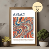 Aslan Burcu Cesaret ve Işıltı Temalı Poster – A4 Yazdırılabilir (Dijital)