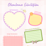 Olumlama Günlüğü - Pozitif Yaşam Temaları - A4 Yazdırılabilir (Dijital) Günlük 3