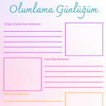 Olumlama Günlüğü - Renkli Temalarla Yaz & Çiz Alanları - A4 Yazdırılabilir (Dijital) Günlük 3