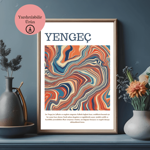 Yengeç Burcu Şefkat ve Sezgi Temalı Poster - A4 Yazdırılabilir (Dijital) 2