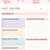 Çiçekli Tarot Günlüğü – A4 Yazdırılabilir (Dijital) Günlük