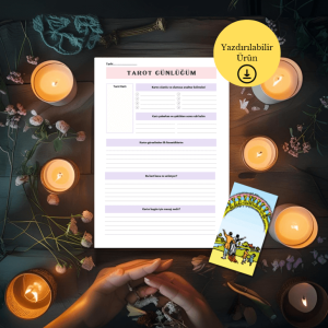 Dijital Tarot Günlüğü - A4 Yazdırılabilir Günlük 1