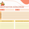 Renkli Dijital Meditasyon Günlüğü – A4 Yazdırılabilir Günlük