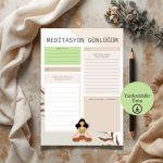 Soft Dijital Meditasyon Günlüğü - A4 Yazdırılabilir Günlük 1