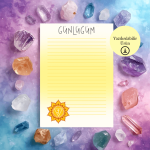 Solar Pleksus Çakra Temalı Günlük - A4 Yazdırılabilir Günlük (Dijital) 1