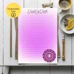 Taç Çakra Temalı Günlük - A4 Yazdırılabilir Günlük (Dijital) 3