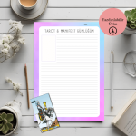 Tarot & Manifest Günlüğü - A4 Yazdırılabilir (Dijital) Günlük 1