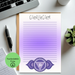 Üçüncü Göz Çakra Temalı Günlük - A4 Yazdırılabilir Günlük (Dijital) 3