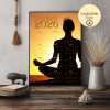 2026 Meditasyon Temalı Takvim – A4 Yazdırılabilir Sayfa (Dijital)