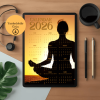 2026 Meditasyon Temalı Takvim – A4 Yazdırılabilir Sayfa (Dijital)