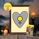 Tarot The Empress (İmapratoriçe) İlhamlı Venüs Sembolü Poster - A4 Yazdırılabilir Sayfa (Dijital) 1