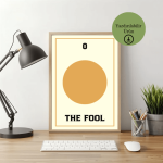 The Fool (Joker-Deli) Tarot Poster - A4 Yazdırılabilir Sayfa (Dijital) 3