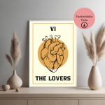 The Lovers (Aşıklar) Tarot Poster - A4 Yazdırılabilir Sayfa (Dijital) 3