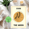 The Moon (Ay) Tarot Poster – A4 Yazdırılabilir Sayfa (Dijital)