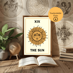 The Sun (Güneş) Tarot Poster - A4 Yazdırılabilir Sayfa (Dijital) 1