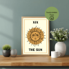 The Sun (Güneş) Tarot Poster – A4 Yazdırılabilir Sayfa (Dijital)
