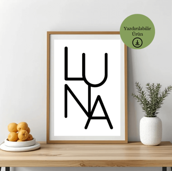 LUNA Minimal Dijital Poster - A4 Yazdırılabilir Sayfa 2