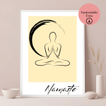 Namaste Meditasyon Temalı Dijital Poster - A4 Yazdırılabilir Sayfa 3