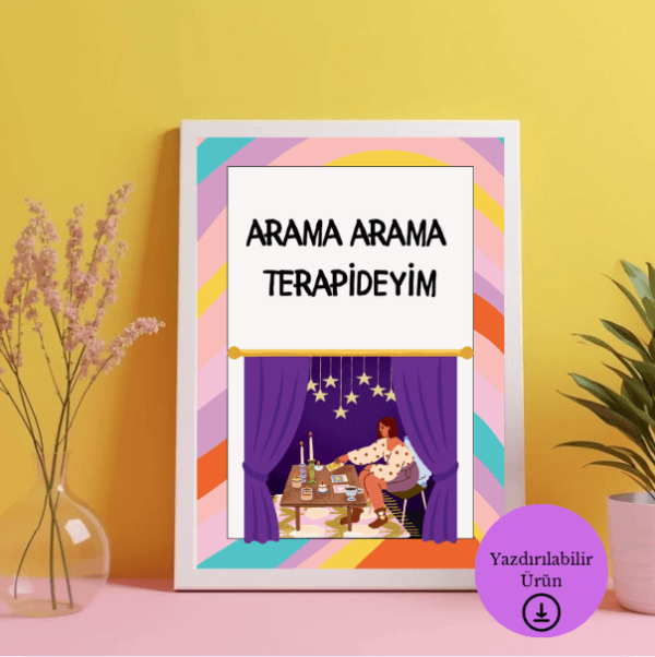 Arama Arama Terapideyim - A4 Yazdırılabilir Poster (Dijital) 1
