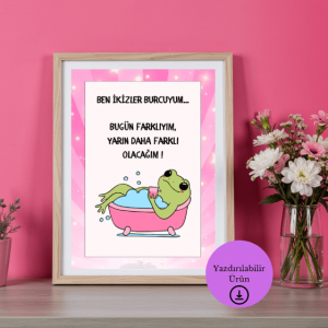 Ben İkizler Burcuyum - Eğlenceli A4 Yazdırılabilir (Dijital) Poster - 1