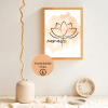 Lotus Çiçeği ve Namaste Temalı Dijital Poster – A4 Yazdırılabilir Sayfa