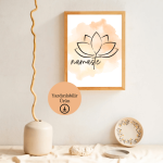 Lotus Çiçeği ve Namaste Temalı Dijital Poster - A4 Yazdırılabilir Sayfa 3