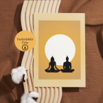 Meditasyon Temalı Soyut Silüet Dijital Poster - A4 Yazdırılabilir Sayfa 2