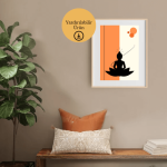 Minimalist Buddha Figürlü Spiritüel Dijital Poster - A4 Yazdırılabilir Sayfa 3